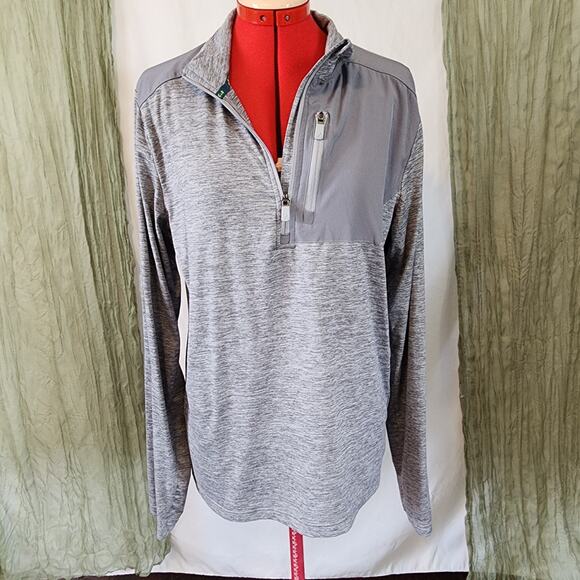 Tek Gear Gray Long Sleeves Stretch Athletic Sports Jacket Top Lightweight Size M - Picture 1 of 5